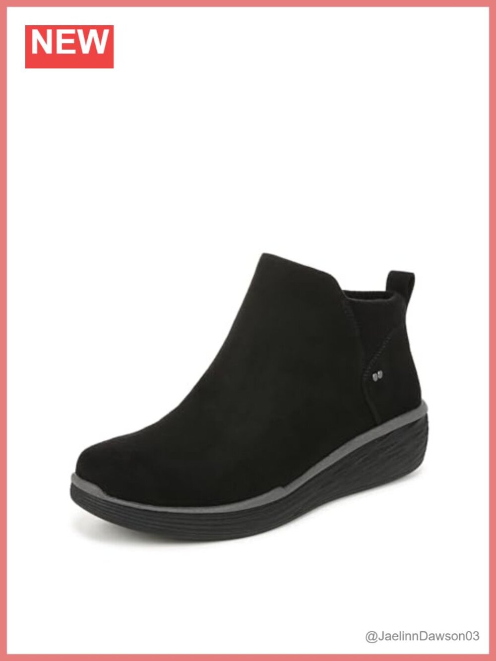 Ryka Noelle 3 Women's Ankle Bootie Wedge Heel Pull-On Walking Shoes